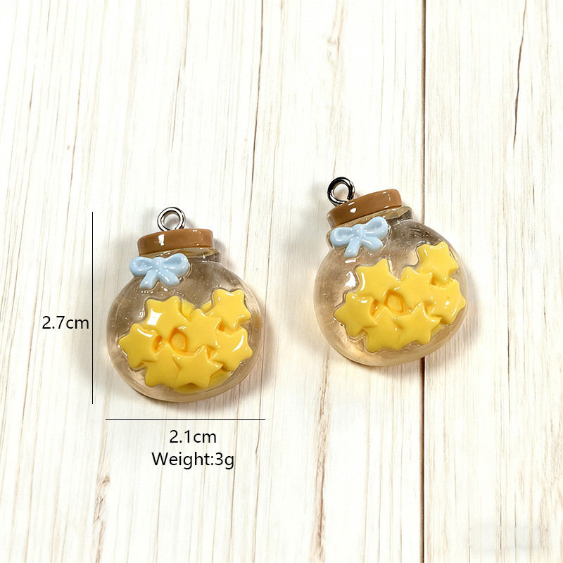10Pcs Cute Simulation Glass St - Moon Star Earrings 评论和价格