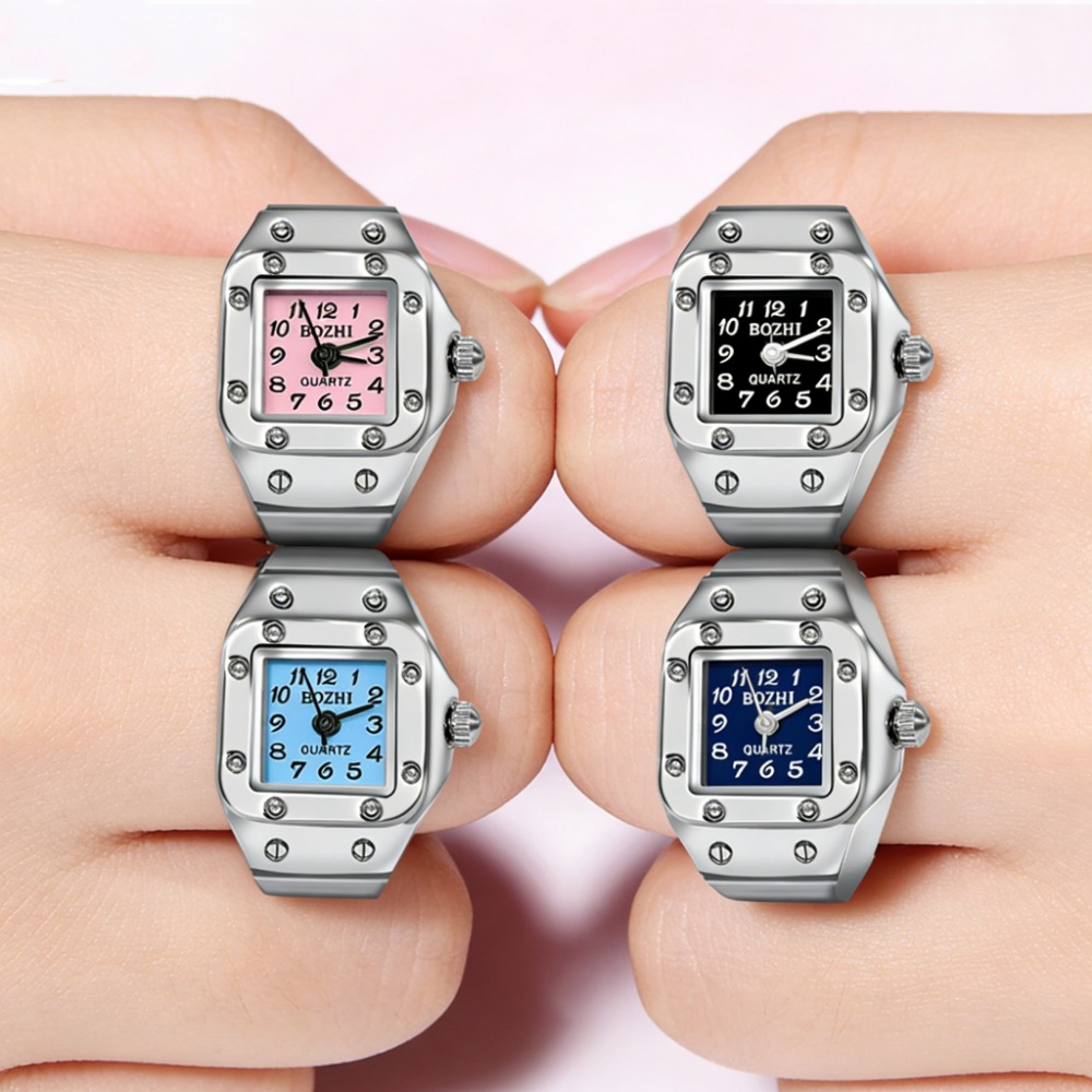 Creative Square Dial Ring Watc - Jewelry Watches For Men 评论和价格