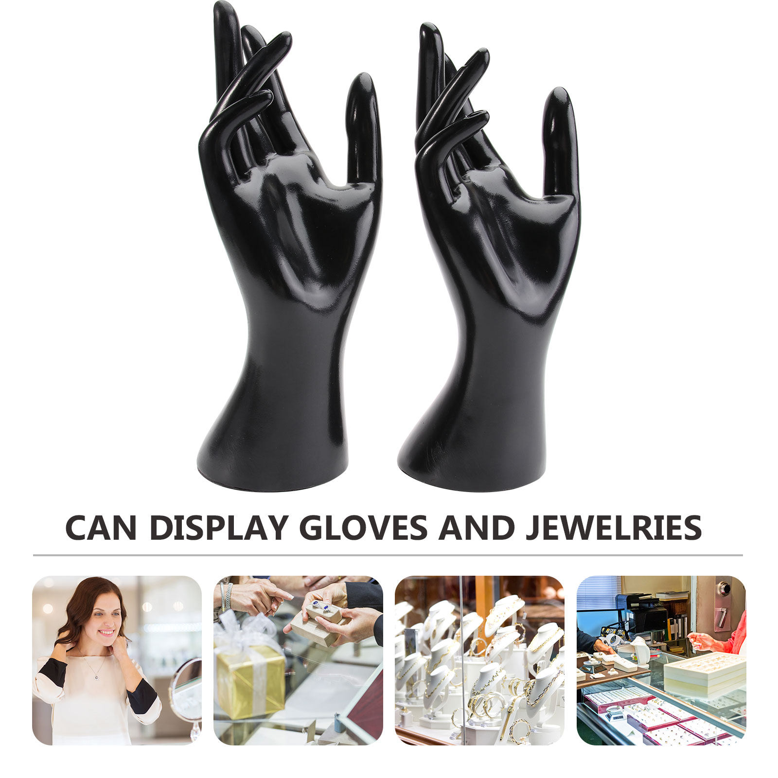 2Pcs Female Mannequin Hand Jew - Jewelry Organizer Watches 评论和价格