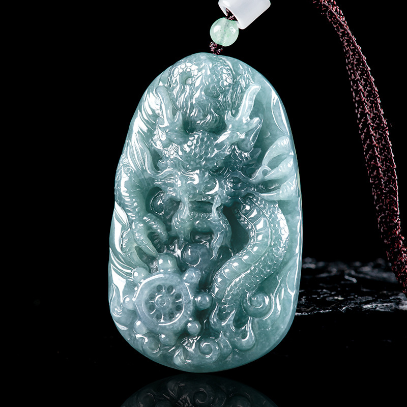 Burmese Jadeite Dragon Pendant - Necklace Pendant 评论和价格