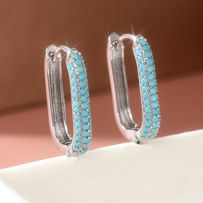 Exquisite Inlay Imitation Turq - Turquoise Stone Ring 评论和价格