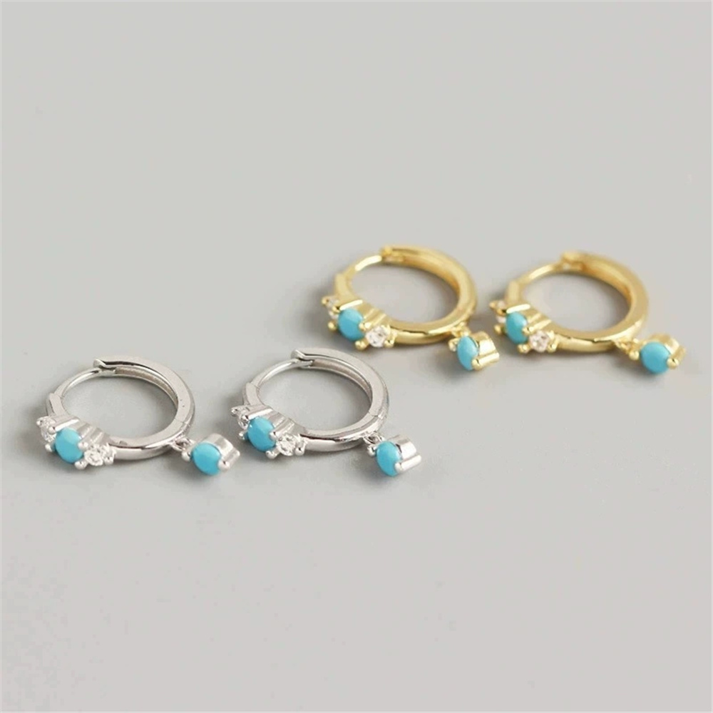 Cute Female Simulated Turquois - Turquoise Stone Ring 评论和价格
