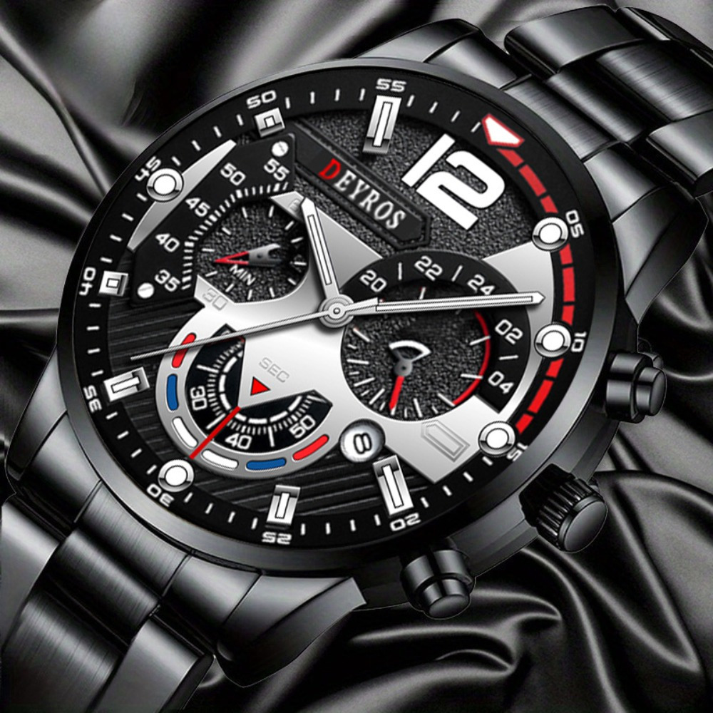 3pcs/set Fashion Men's Watch B - Best Jewelry Watches For Men 评论和价格