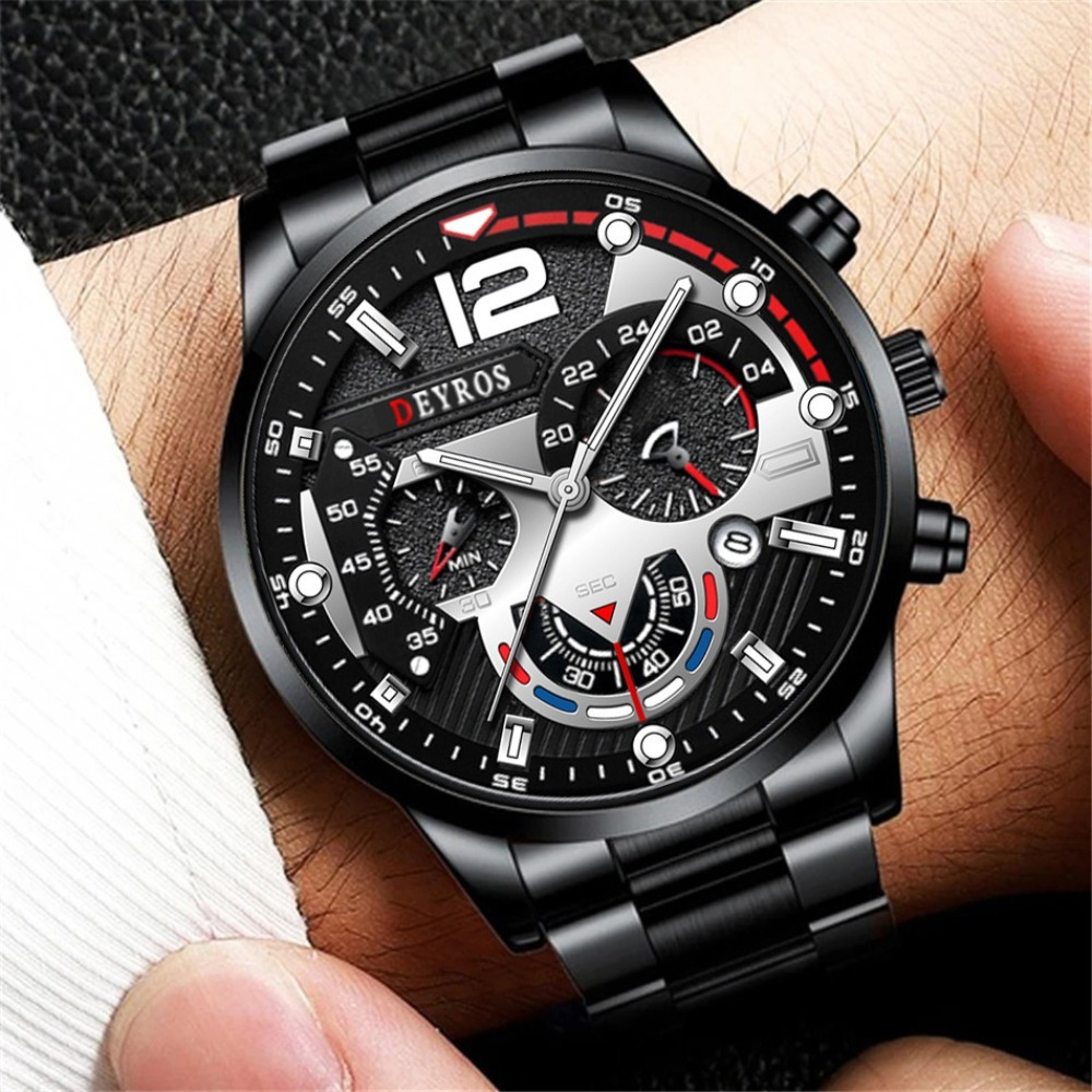 3pcs/set Fashion Men's Watch B - Best Jewelry Watches For Men 评论和价格