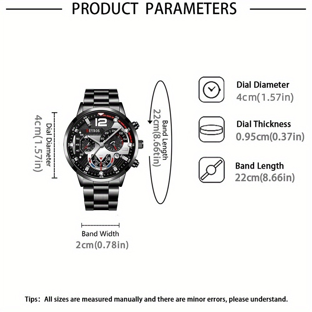 3pcs/set Fashion Men's Watch B - Best Jewelry Watches For Men 评论和价格