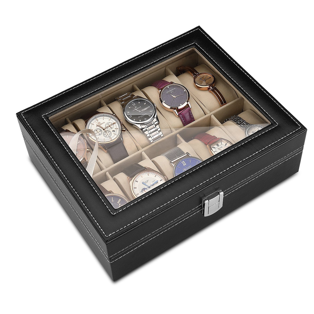 10-bit PU Leather Gray flannel - Best Jewelry Watches For Men 评论和价格