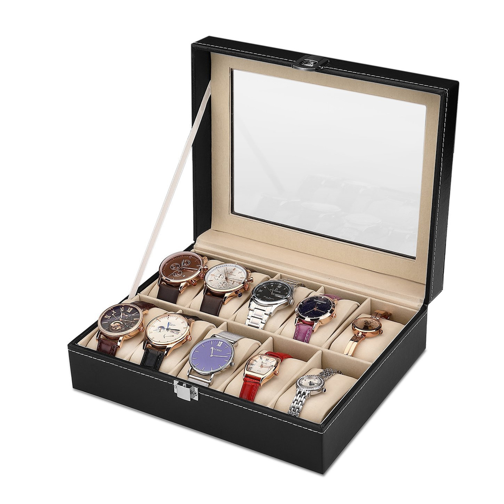 10-bit PU Leather Gray flannel - Best Jewelry Watches For Men 评论和价格