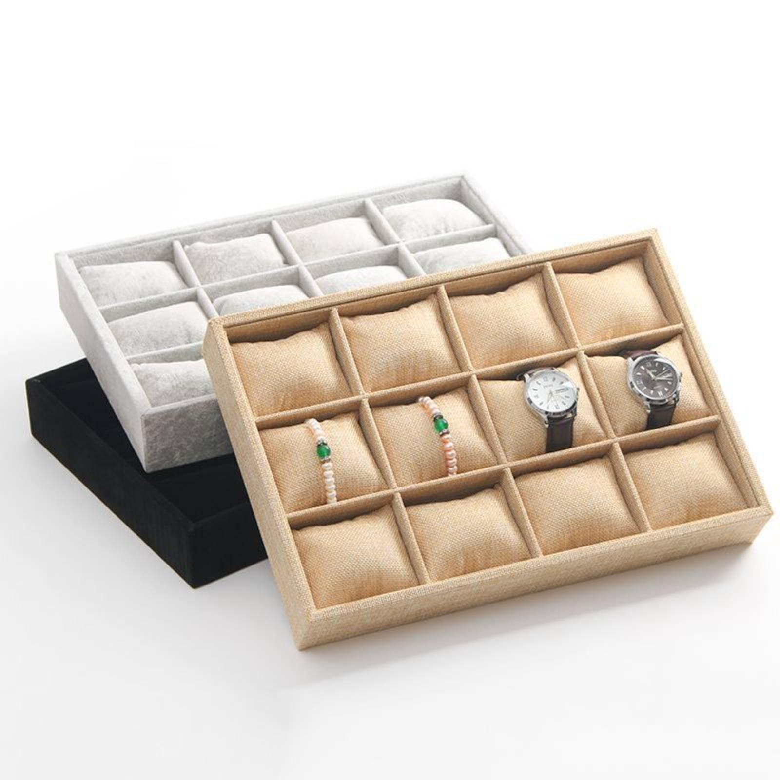Linen Fabric Jewelry Holder Op - Jewelry Organizer Watches 评论和价格