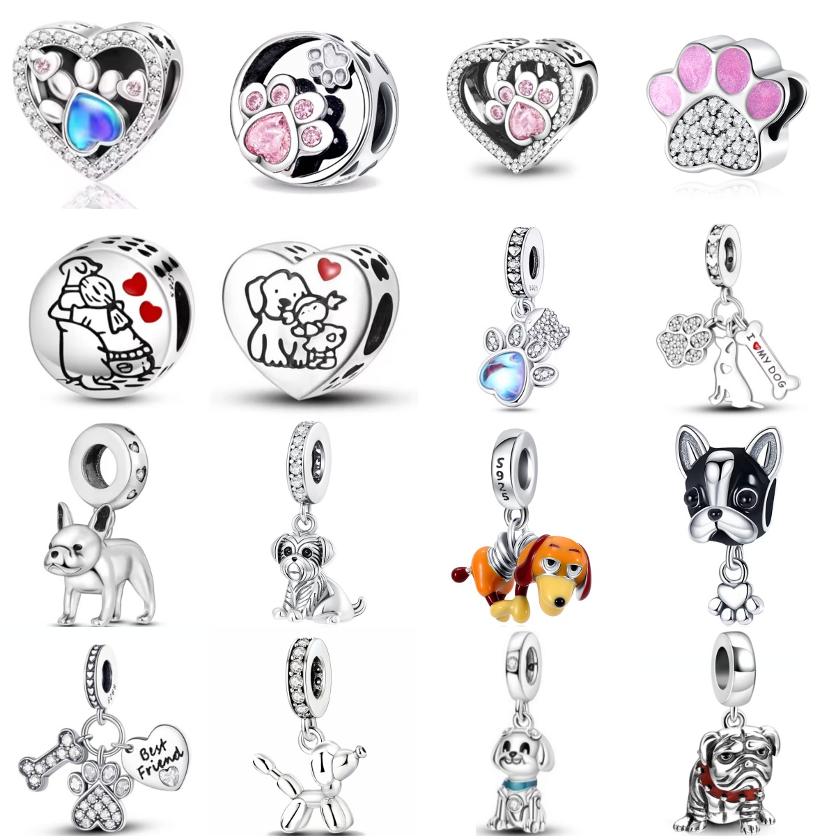 Shiny Zircon Puppy Wolf Charms - Wolf Jewelry & Watches Tampa Reviews 评论和价格