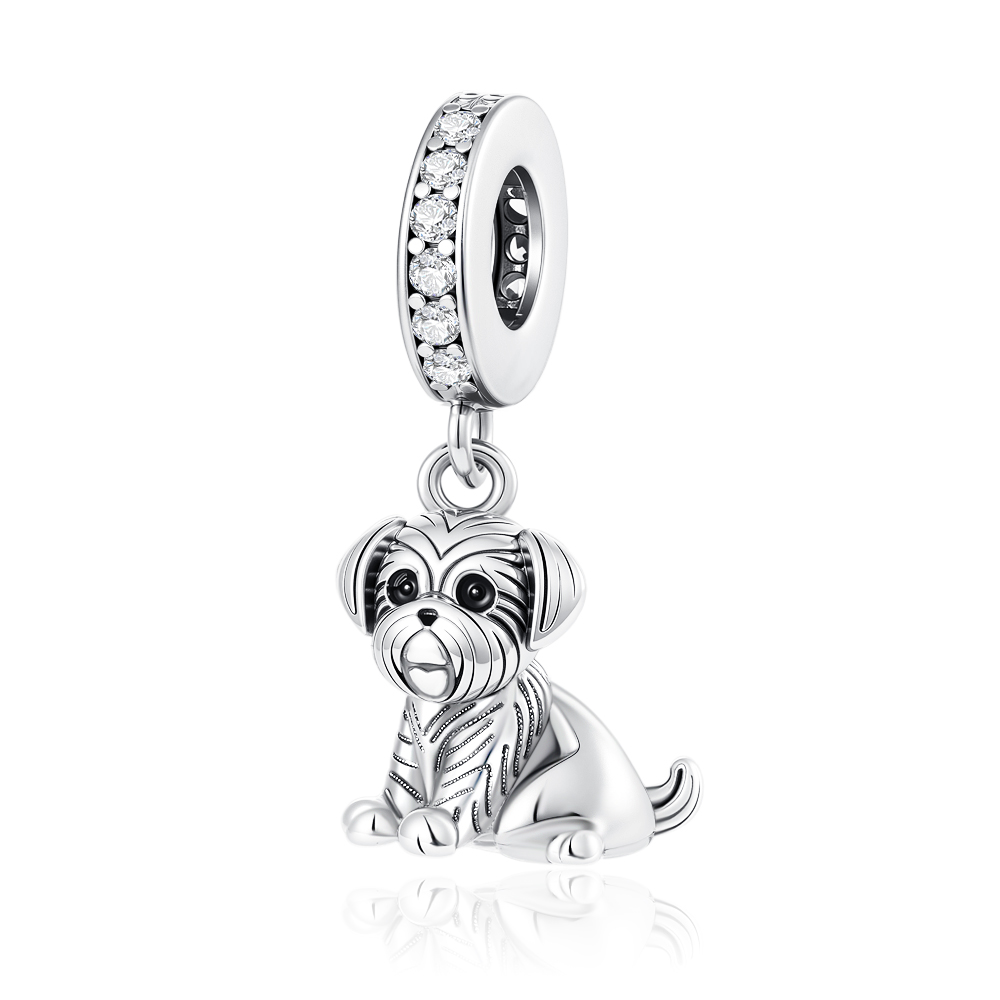 Shiny Zircon Puppy Wolf Charms - Wolf Jewelry & Watches Tampa Reviews 评论和价格