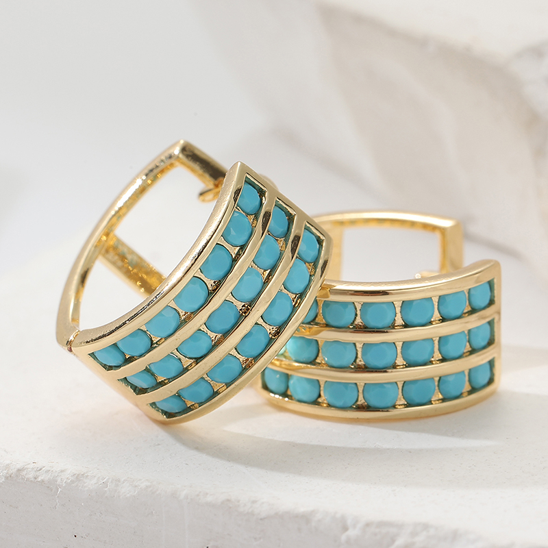 Inlay Square Imitation Blue Tu - Turquoise Stone Ring 评论和价格