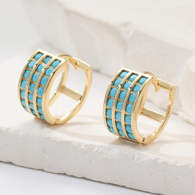 Inlay Square Imitation Blue Tu - Turquoise Stone Ring 评论和价格