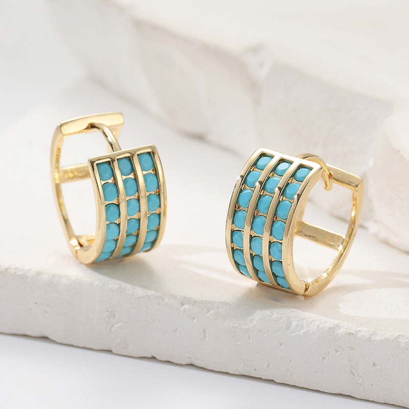 Inlay Square Imitation Blue Tu - Turquoise Stone Ring 评论和价格