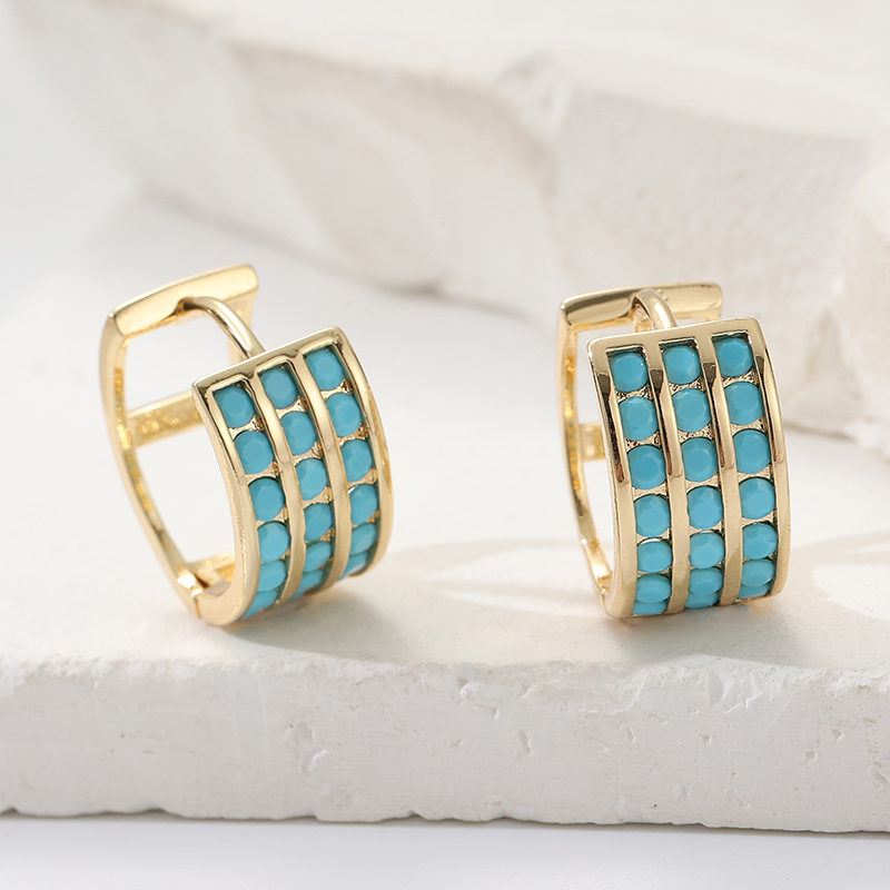 Inlay Square Imitation Blue Tu - Turquoise Stone Ring 评论和价格