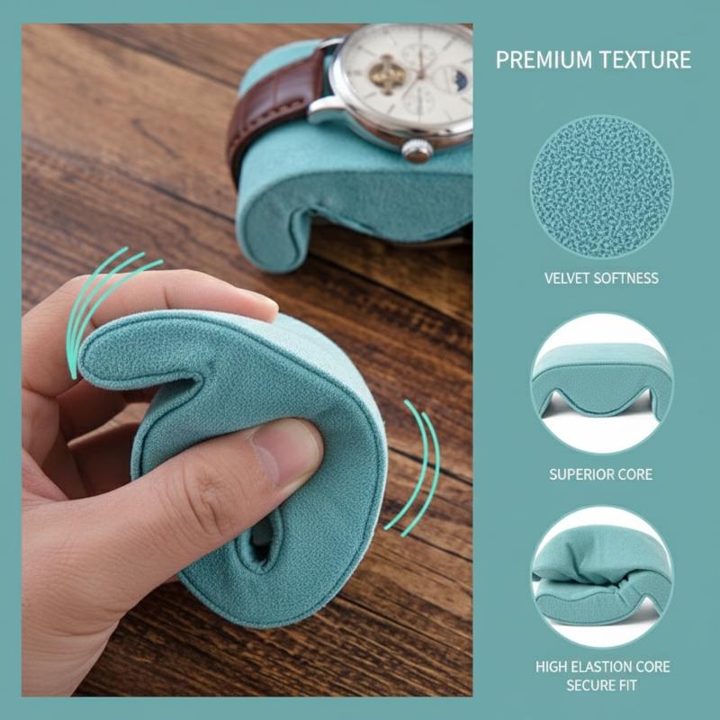 Elegant Soft Flannelette Watch - Jewelry Organizer Watches 评论和价格