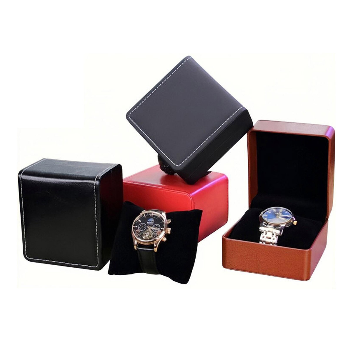 Fashion Leather Watch Box Case - Best Jewelry Watches For Men 评论和价格