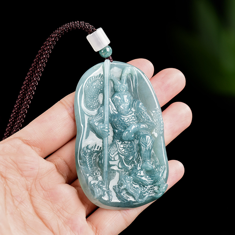 Burmese Jadeite Monkey King Pe - Necklace Pendant 评论和价格