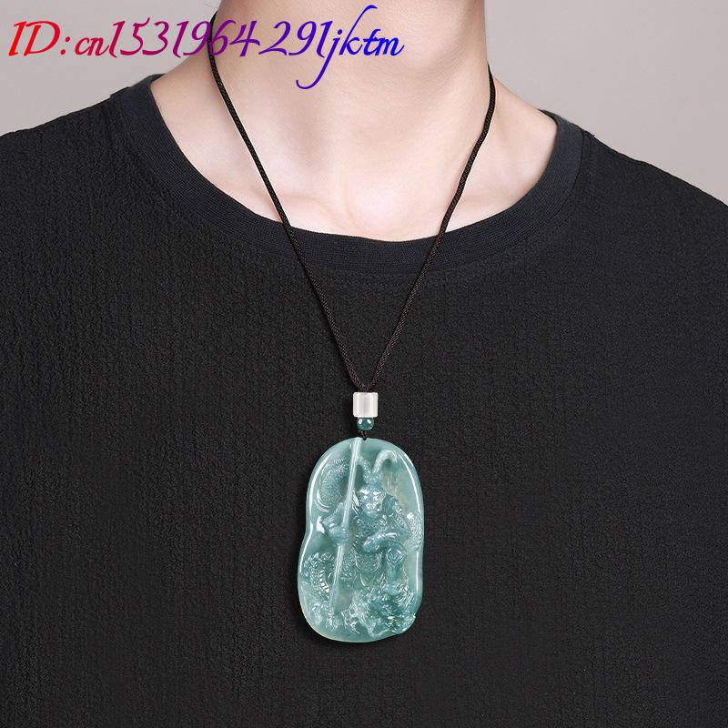 Burmese Jadeite Monkey King Pe - Necklace Pendant 评论和价格