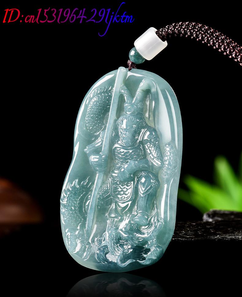 Burmese Jadeite Monkey King Pe - Necklace Pendant 评论和价格
